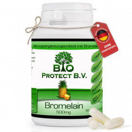 Bio-Protect Bromelain 500 mg - 2000GDU/g – Pflanzliches Ananas-Enzym, vegan, hochdosiert, ohne Zusätze, vielseitige Ergänzung